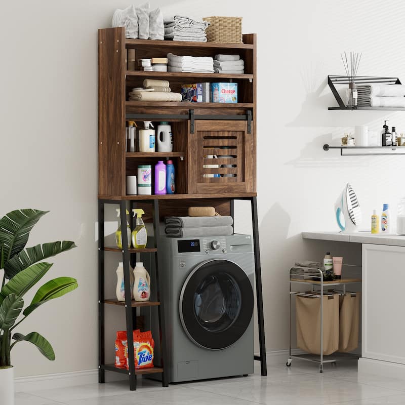 Over The Toilet Storage Cabinet – Farmhouse Storage Cabinet With Sliding Door