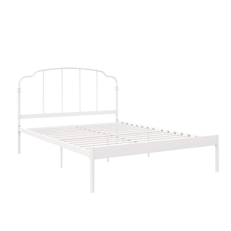 RealRooms Camie Adjustable Height Metal Bed Frame - White - Full