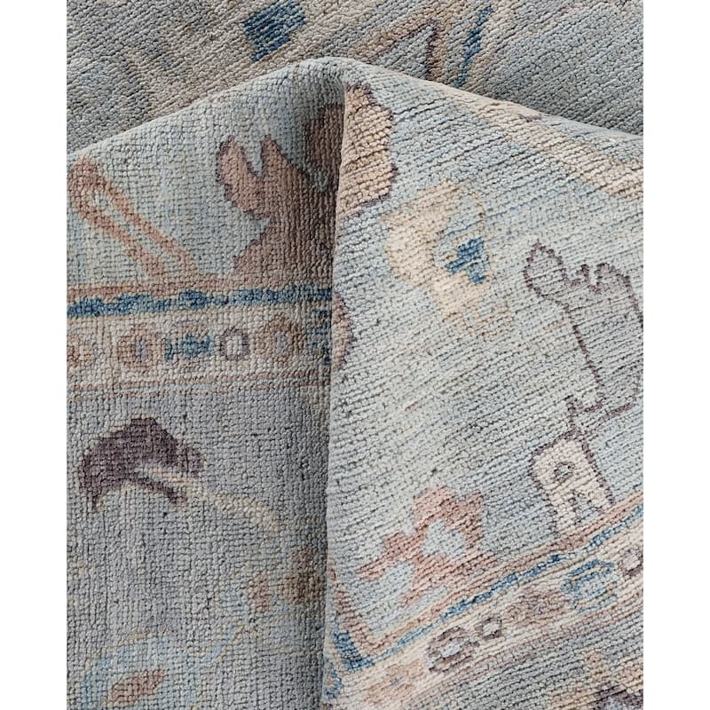 Oushak One-of-a-Kind Hand-Knotted Area Rug - Blue - 8' 2" x 9' 7"