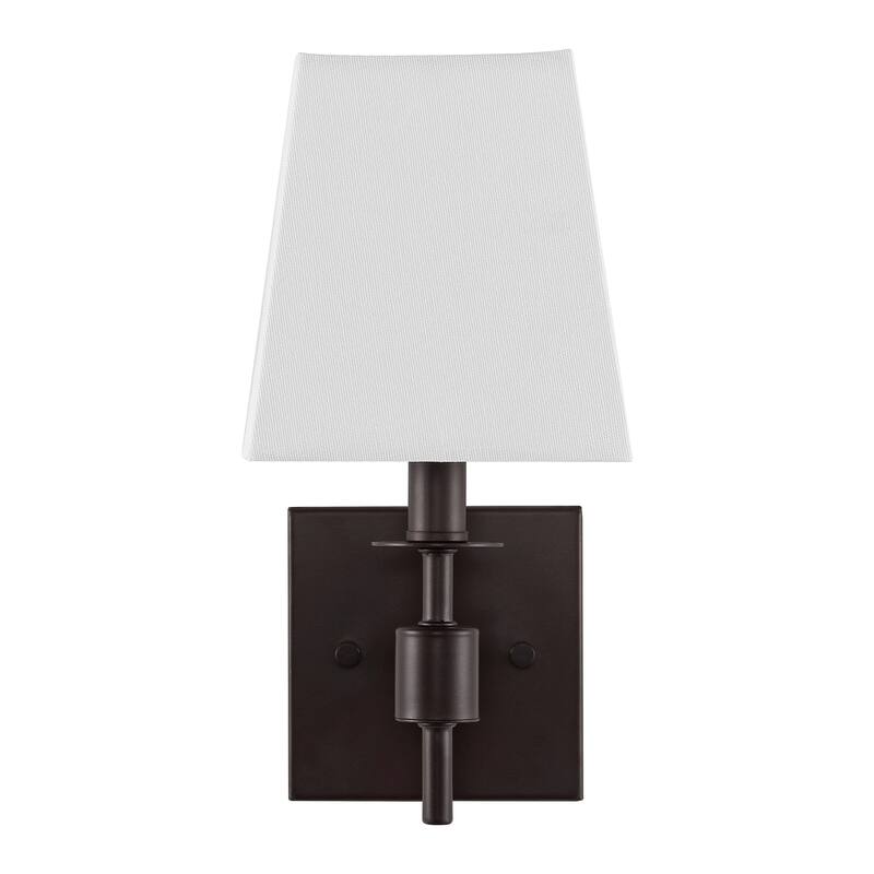 SAFAVIEH Lighting Bara 7-inch Fabric Shade Wall Sconce with Bulbs (Set of 2) - 7.3 In. W x 5.5 In. D x 11.3 In. H - 7Wx6Dx11H