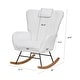 preview thumbnail 25 of 23, VECELO Rocking Chair Set of 2, Modern Upholstered Teddy Fabric Nursery Glider