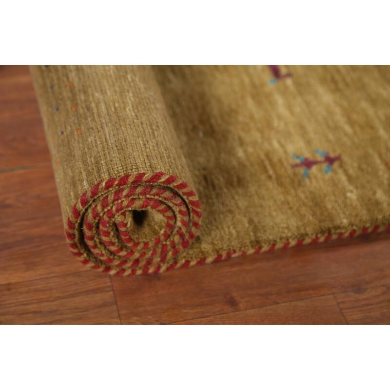 Little Animals Gabbeh Indian Accent Rug Hand-Knotted Wool Carpet - 2'11"x 5'3"