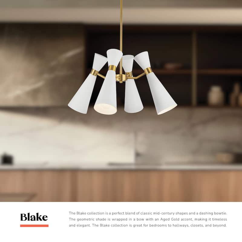 Alora Lighting CH574424 Blake 4 Light 24" Wide Chandelier