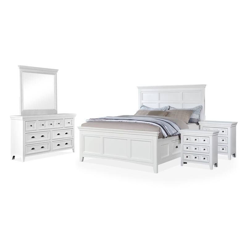 Furniture of America Saer 5-Piece Storage Platform Bedroom Set with USB Port