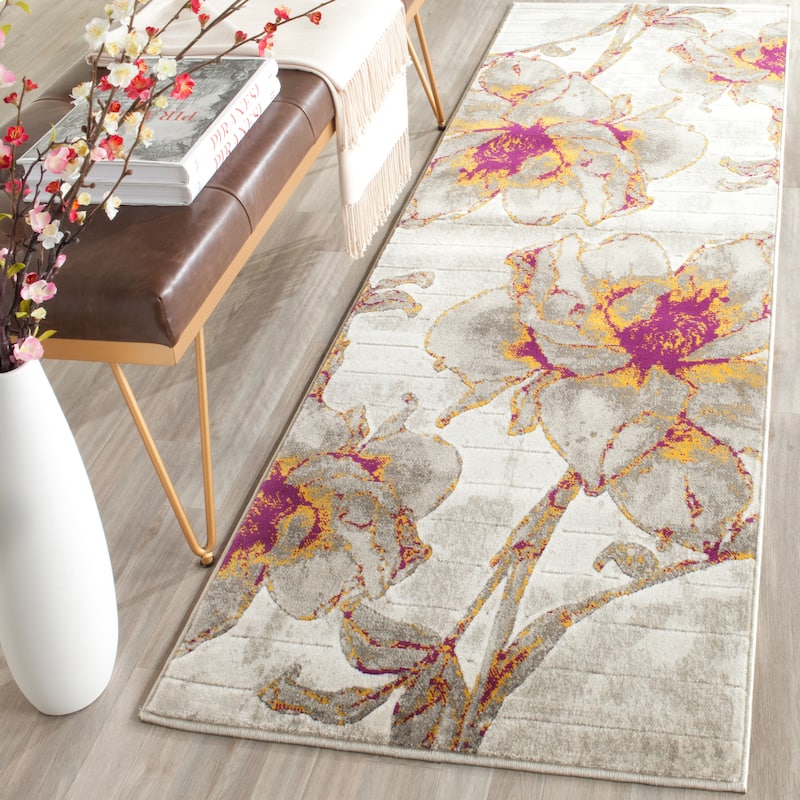 SAFAVIEH Porcello Adelphine Modern Watercolor Floral Rug