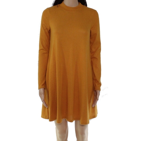 mustard sweater dress
