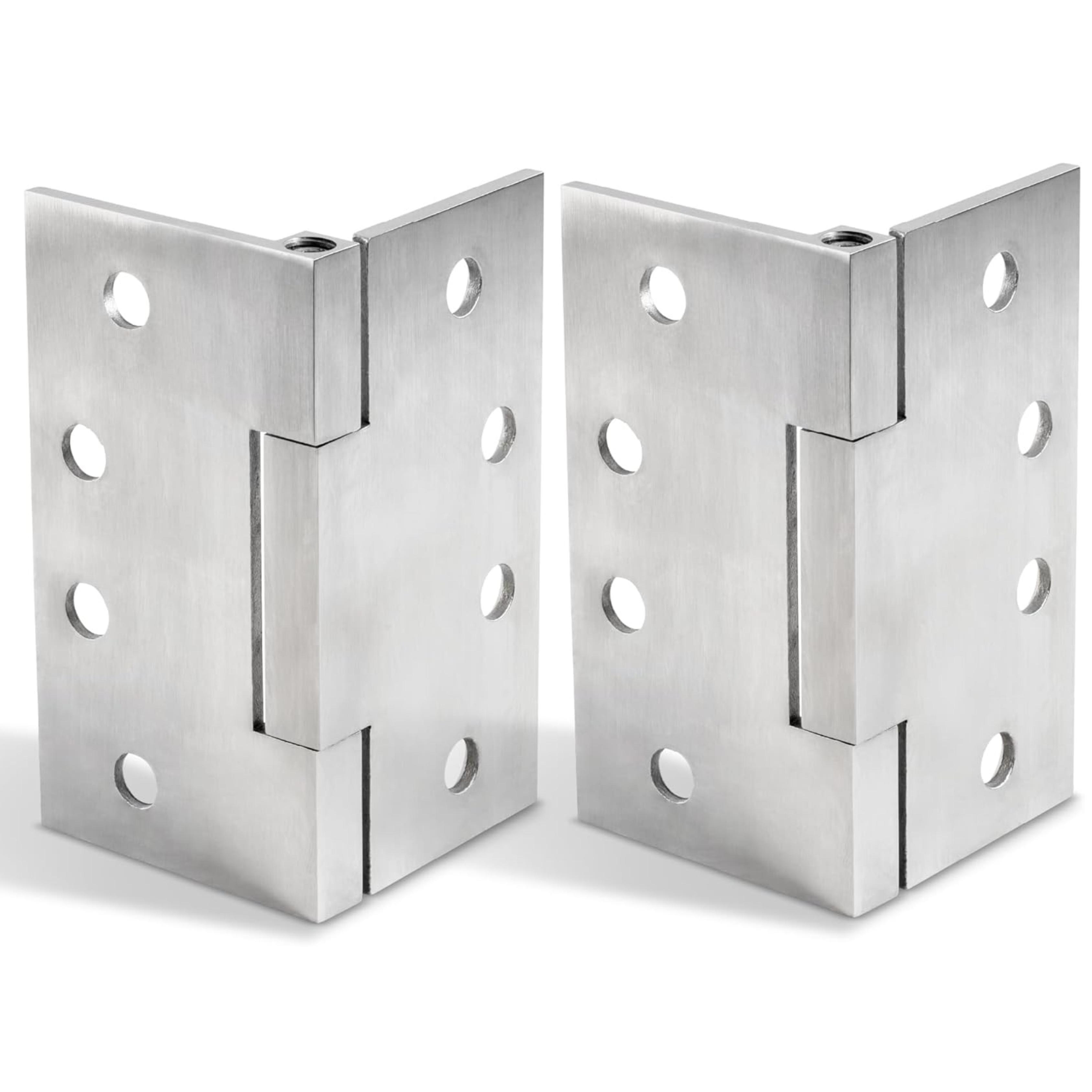 Mega Handles 4-Inch Square Barrel Hinges with Square Corner, Stainless Steel Interior Door Hinges for Bedroom, Bathroom, Cabinet