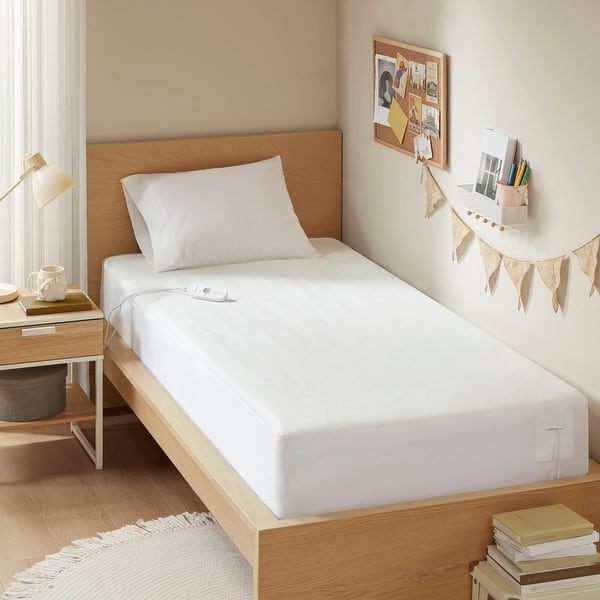 slide 2 of 10, Beautyrest Nonwoven Heated Mattress Pad Twin - White