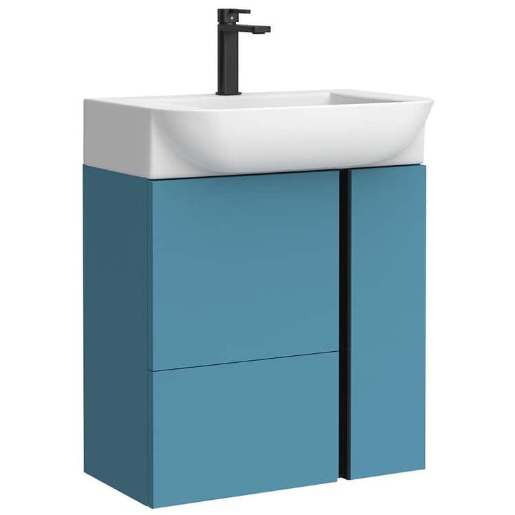 WS Bath Collections Camilia C55 Camilia 22" Wall Mounted Single Basin - Island Matte