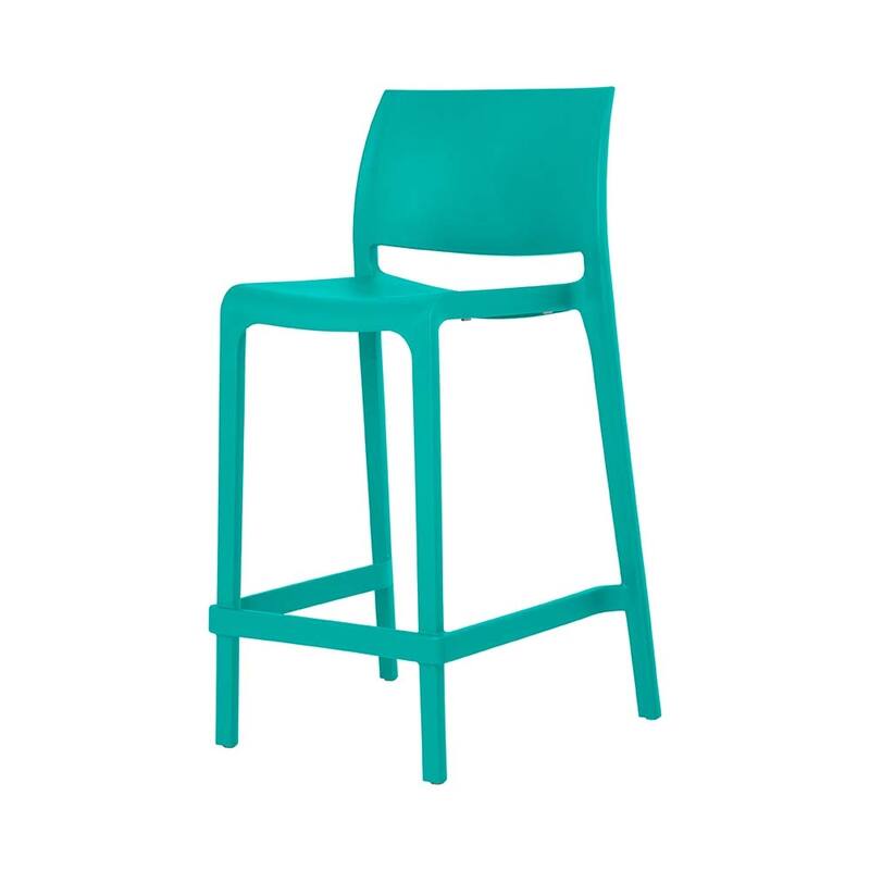 Sensilla Resin Stackable Counter-height Bar Stools, Set of 2