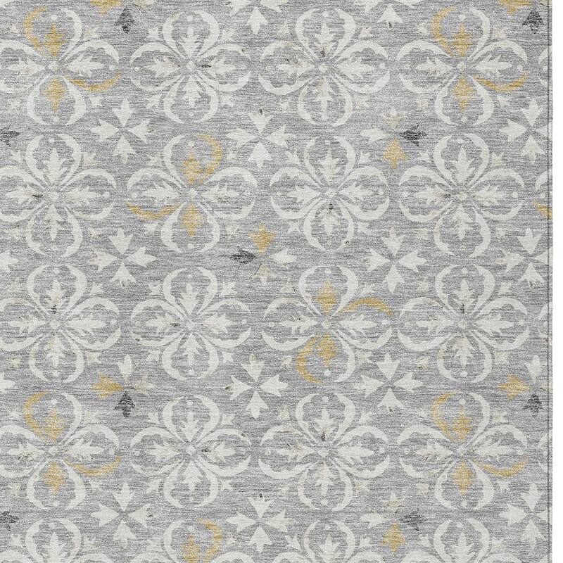 HomeRoots Floral Transitional Rectangle Outdoor Rug