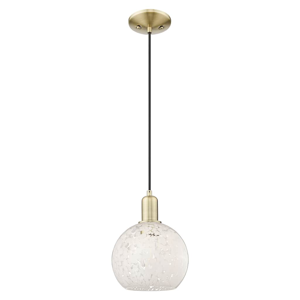 Innovations Lighting Endless Possibilities Arcadia - White Mouchette - 1 Light 8" Cord Hung Mini Pendant