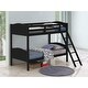 preview thumbnail 11 of 29, Modern Style Twin/Twin Bunk Bed with Arched Headboard and Angled Ladder