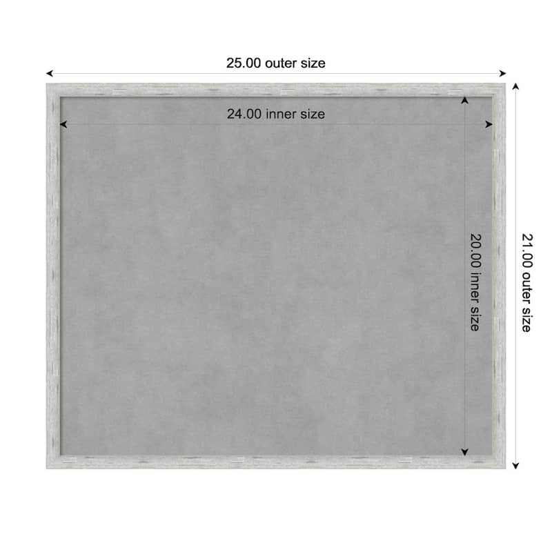 Amanti Art Imprint Silver Framed Magnetic Board - Board Size 24x20