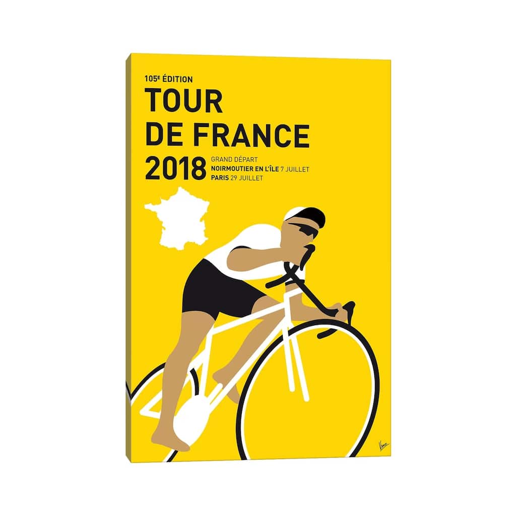 iCanvas "Tour de France 2018 Minimal Poster" by Chungkong Canvas Print