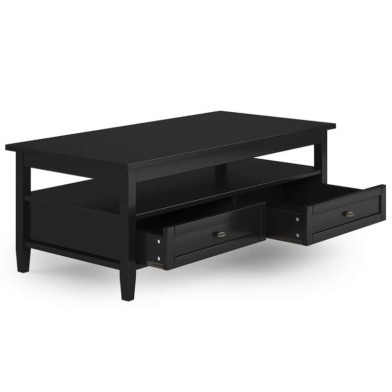 WYNDENHALL Norfolk Wood Transitional Coffee Table - 48 Inches wide