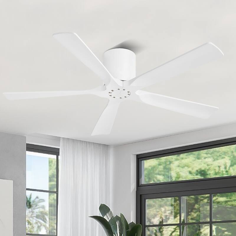 MLiAN 52 In. 5 Solid Wood Blades Indoor Ceiling Fan with Remote - 52 inch