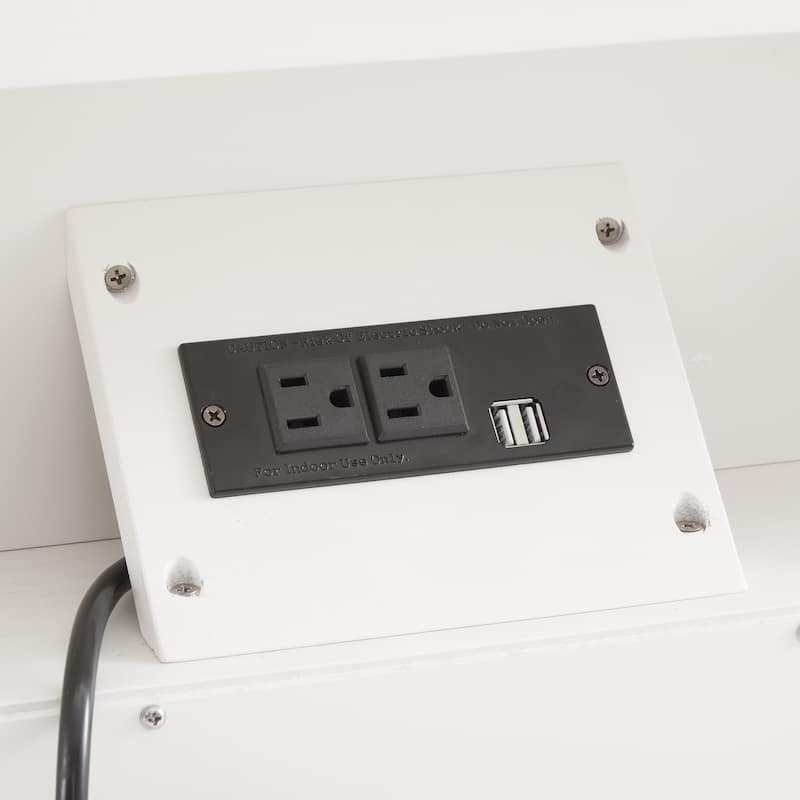 2 Drawers Dresser Nightstand with Charging Station