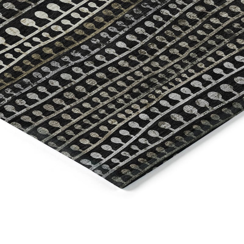 Machine Washable Indoor/ Outdoor Chantille Modern Stripe Lolly Rug