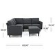 preview thumbnail 34 of 51, Zahra 6-piece Sofa Sectional with Ottoman by Christopher Knight Home