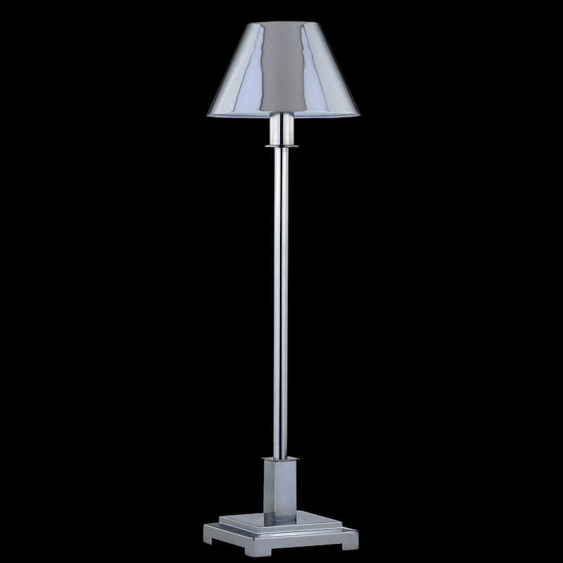 Lafayette 26" Metal Shade LED Table Lamp, Brushed Brass by JONATHAN Y