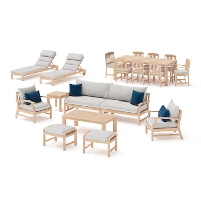 Kooper 19 Piece Sunbrella Outdoor Patio Estate Collection Seating Set
