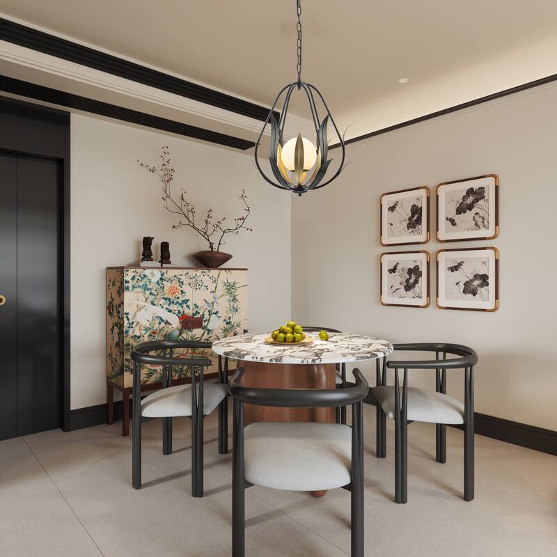 Elora 1-Light Kitchen Pendant Light for Foyer and Entryways - 10 In.Wide