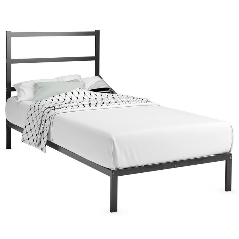 Costway Twin/Full Metal Bed Platform Frame Heavy Duty Mattress