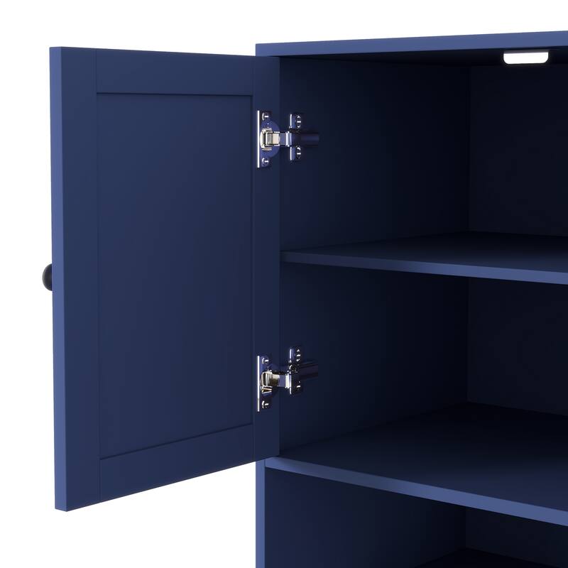 52.8" Buffet Cabinet with Hutch - Kitchen Pantry Storage with Pull-Out Side Cabinet, Shelves & Drawers - Sideboard Cupboard