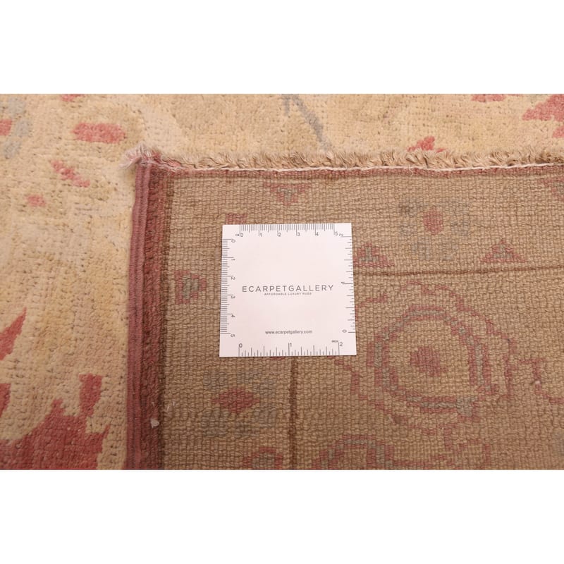 ECARPETGALLERY Hand-knotted Oushak Red Wool Rug - 10'1 x 13'9