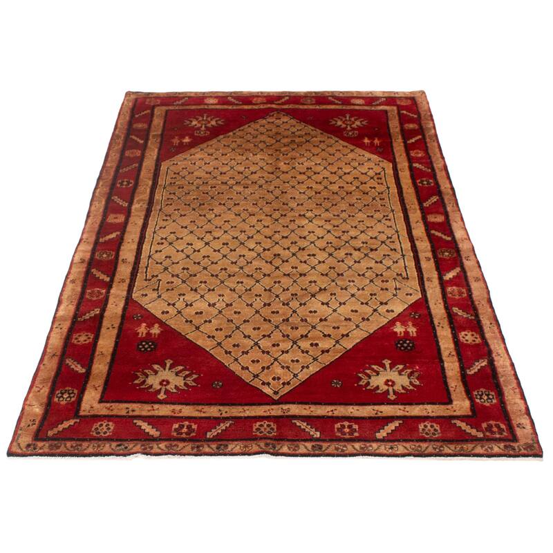 ECARPETGALLERY Hand-knotted Andelz Brown Wool Rug - 5'4 x 9'0