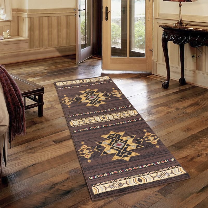 Tribes GC_YLS4005 Brown Southwest Area Rug