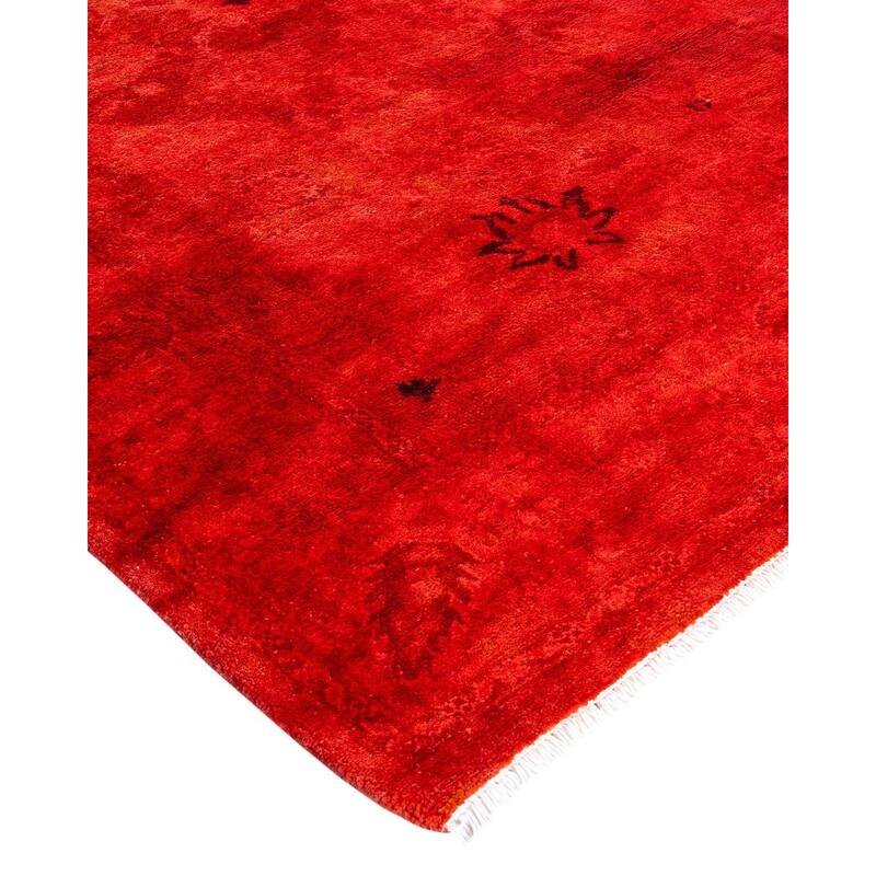 Overdyed, One-of-a-Kind Hand-Knotted Area Rug - Pink - 4' 2" x 6' 3"