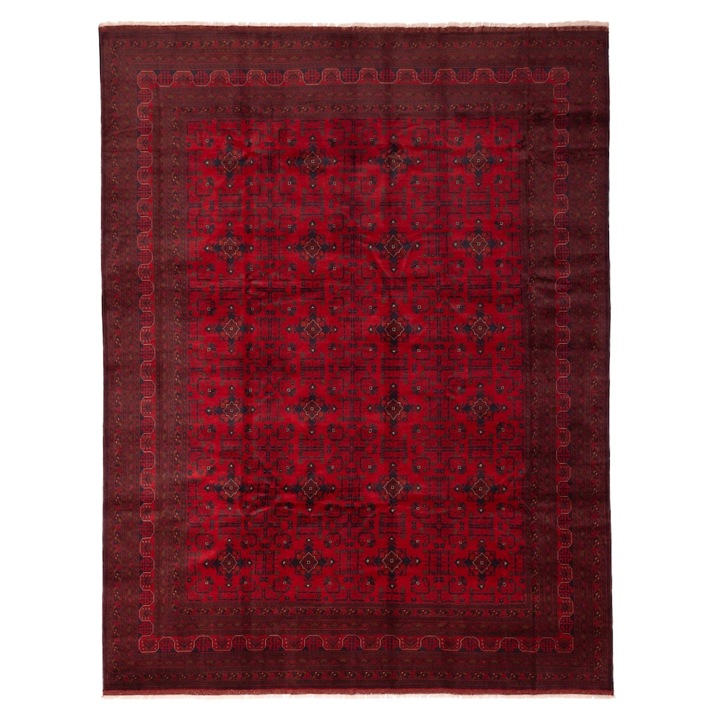 ECARPETGALLERY Hand-knotted Finest Khal Mohammadi Red Wool Rug - 9'11 x 12'10
