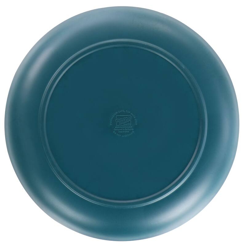 Gibson Home Rockabye 4 Piece Melamine Dinner Plate Set in Dark Teal