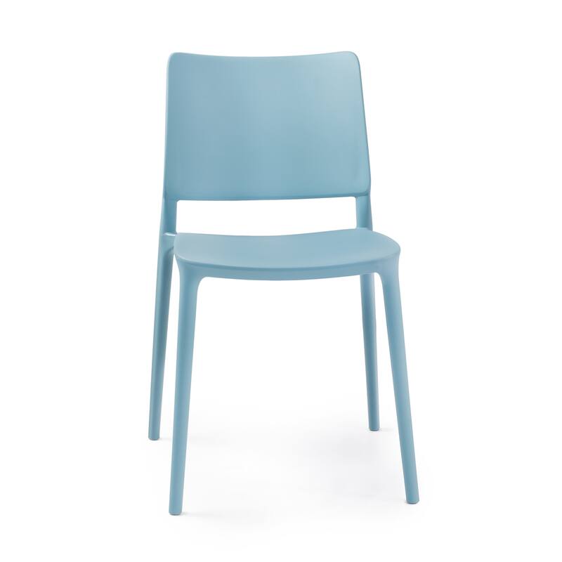 WRGHOME Modern Stacking Patio Dining Side Chair Indoor/Outdoor (Set of 2) - 31.30'' H X 19.29'' W X 21.06'' D