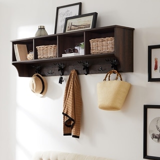 Entryway 7 Hook Wall Mounted Coat Rack - 11.4 x 60 x 16.5 - Bed Bath ...