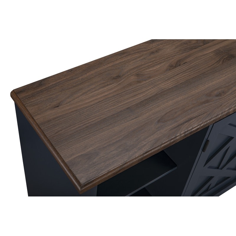 70-inch Extra-Wide Rustic TV Stand for 80" TVs - Natural Wood Finish