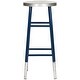 preview thumbnail 2 of 6, SAFAVIEH 30 -inch Kenzie Silver Dipped Navy / Silver Barstool - 13.5" x 13.5" x 30"