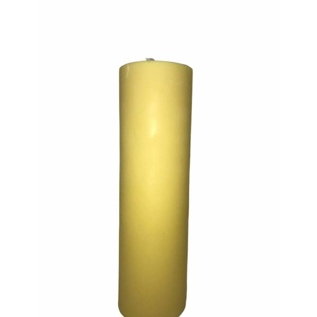 6" Golden Yellow Honey Beeswax Handmade Pillar Candle