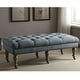 preview thumbnail 7 of 7, Copper Grove Pereiaslav 50-inch Tufted Blue Bench