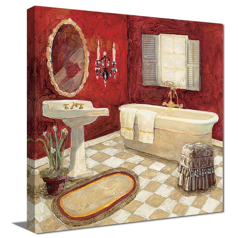 "Salon Rouge II" Print on Canvas