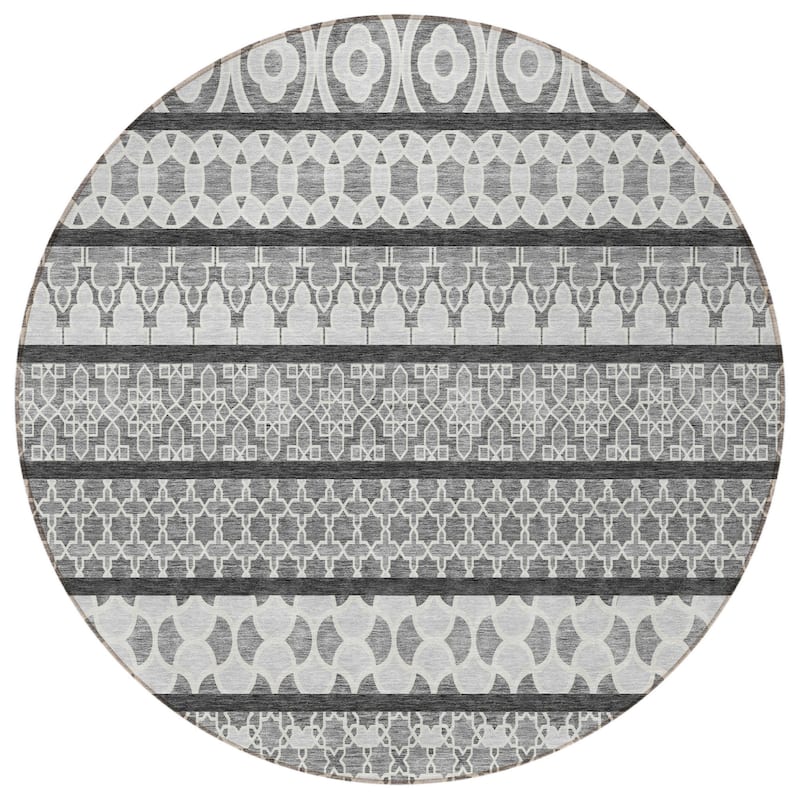 HomeRoots Quatrefoil Transitional Rectangle Outdoor Rug