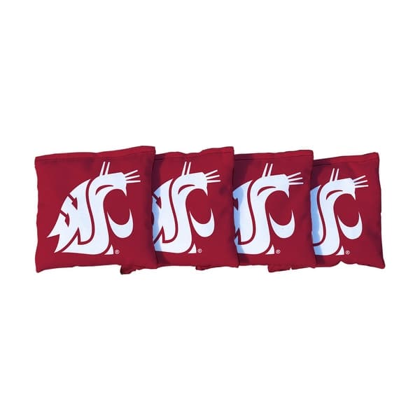 slide 2 of 3, Washington State WSU Cougars Red Cornhole Bags All-Weather Resin Filled