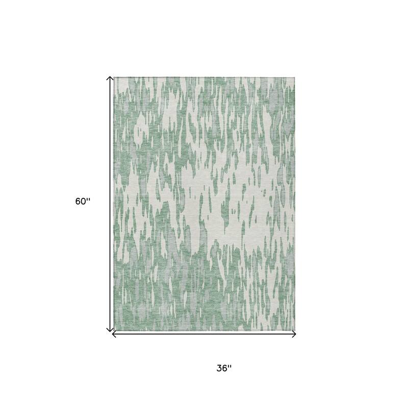 HomeRoots Abstract Transitional Rectangle Outdoor Rug