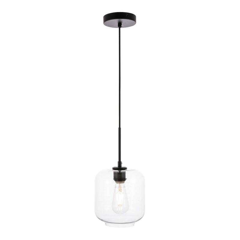 Elegant Lighting Collier Single Light 7" Wide Mini Pendant with Clear