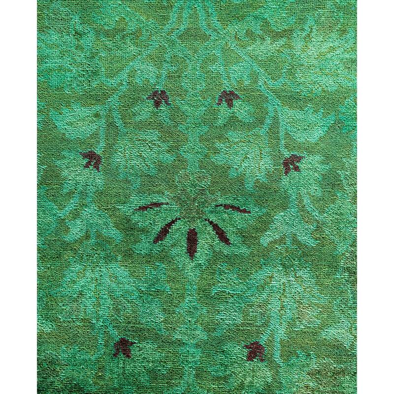 Overdyed One-of-a-Kind Hand-Knotted Area Rug - Green - 12' 1" x 17' 10"