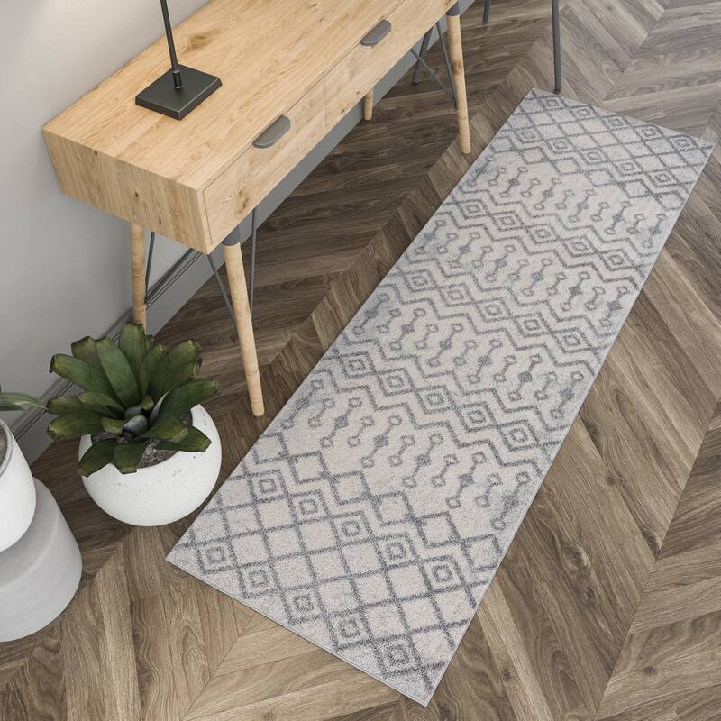 Gematria Moroccan Geometric Indoor Area Rug