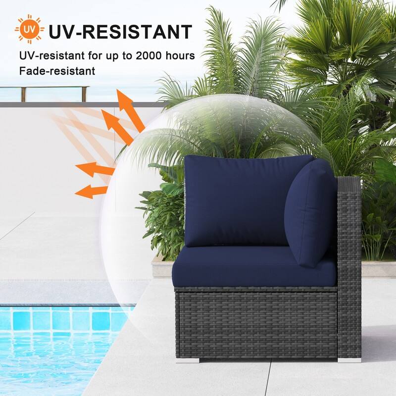 FINCATI 27" × 27" Outdoor Cushion Replacement Cover, Cushion Slipcover for Sectionals, Patio Seat Cover 27 Inches (COVER ONLY!)