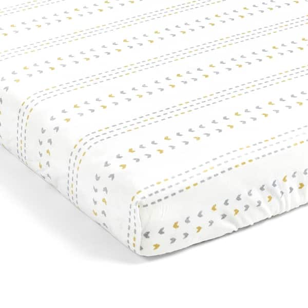 slide 2 of 4, Lush Decor Baby Hygge Geo Modern Soft & Plush Fitted Crib Sheet - 52"x 28" x 9"
